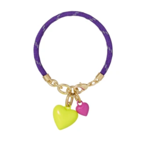 Roxanne Assoulin Happy Cord Mini Double Heart Bracelet