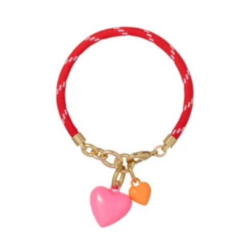 Roxanne Assoulin Happy Cord Mini Double Heart Bracelet