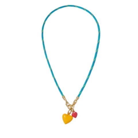 Roxanne Assoulin Happy Cord Mini Double Heart Necklace
