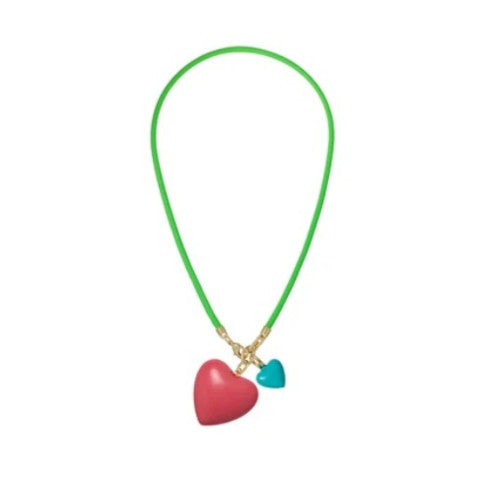 Roxanne Assoulin Happy Cord Big Double Heart Necklace