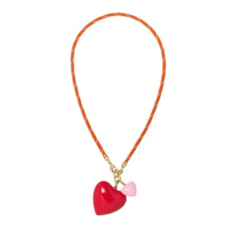 Roxanne Assoulin Happy Cord Big Double Heart Necklace