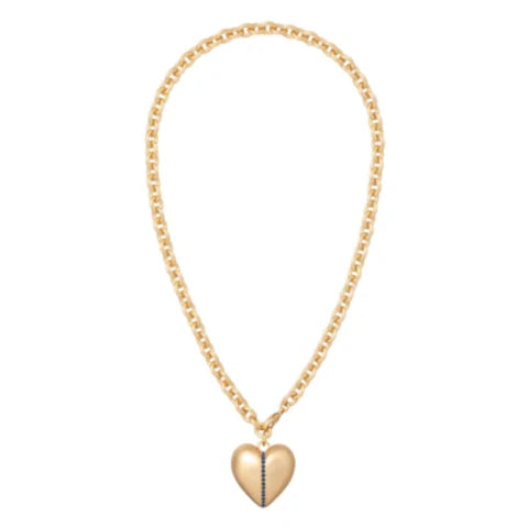 Roxanne Assoulin The Sapphire Stripe Puffy Pendant Necklace