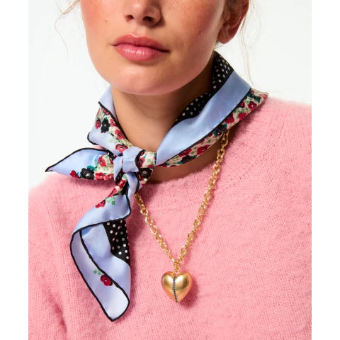 Roxanne Assoulin The Sapphire Stripe Puffy Pendant Necklace