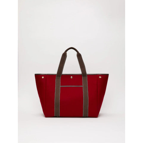 Rue De Verneuil Traversee L Pocket Red Flannel Tote