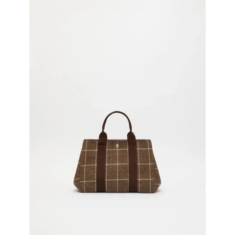 Rue de Verneuil Traversee M Tote in Brown Hunting Tweed