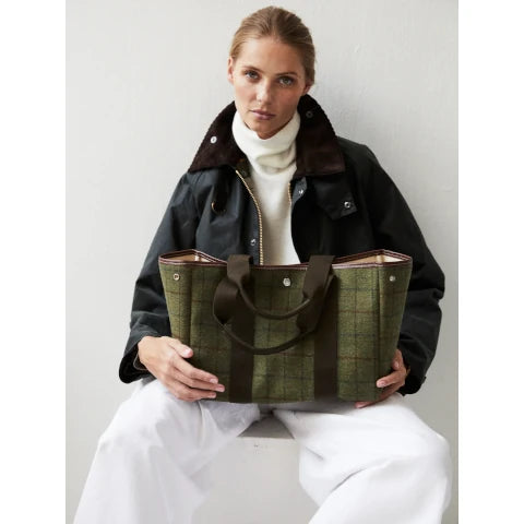 Rue De Verneuil Traversee M Tote in Hunting Tweed Khaki