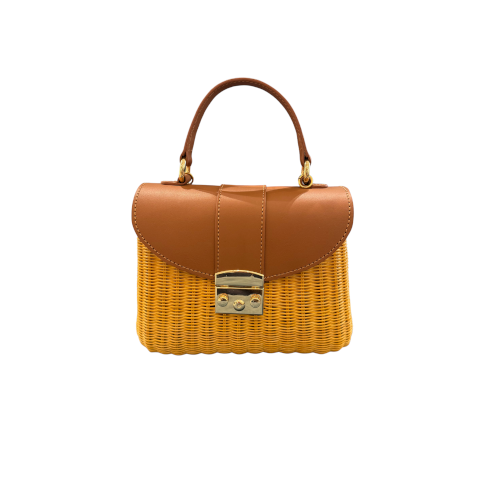 Serpui Alicia Wicker Handbag Top Handle
