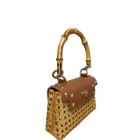 Serpui Eloah Om Wicker handbag with handle
