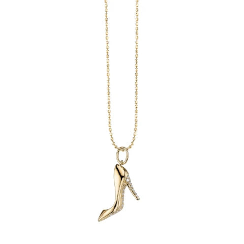 Sydney Evan Gold and Diamond Stiletto Charm Necklace