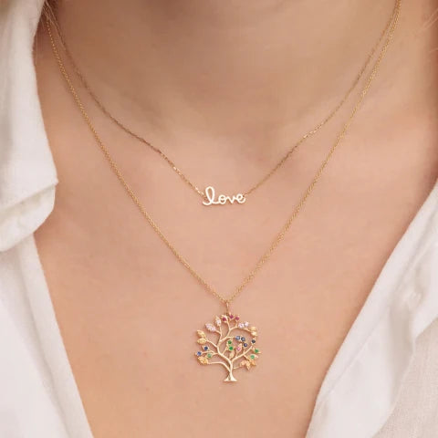 Sydney Evan Pure Gold Tiny LOVE Necklace