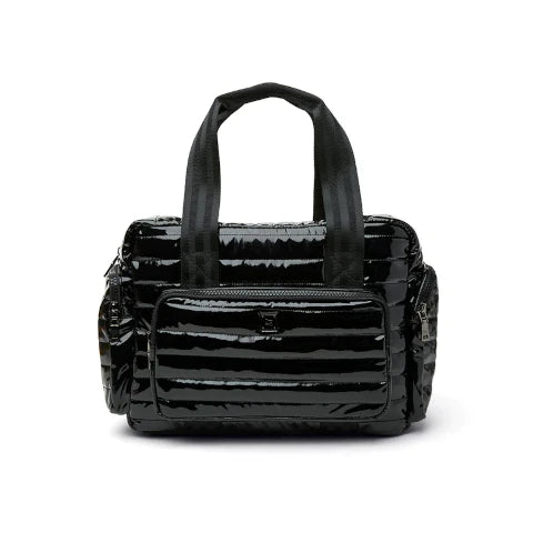 Think Royln Voyager Travel Bag in Black Patent