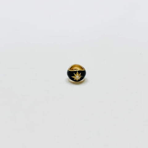 Theodosia Black Enamel Bead Charm