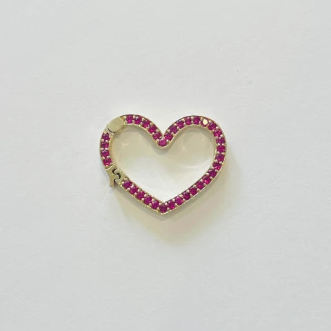 Theodosia Ruby Heart Connector