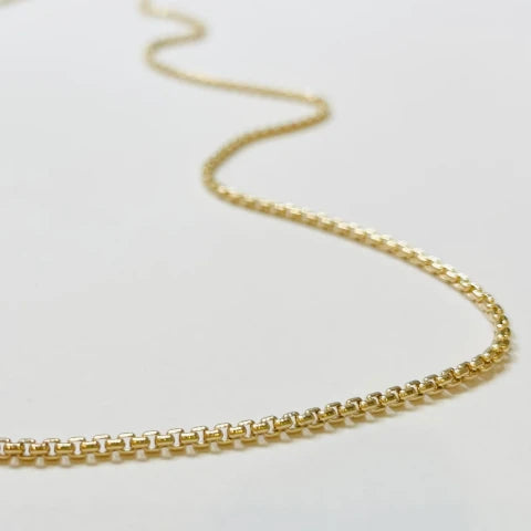 Theodosia 14K Gold Adjustable Small Box Chain