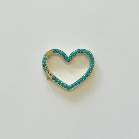 Theodosia Turquoise Heart Connector
