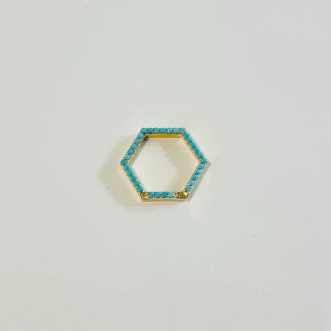 Theodosia Turquoise Hexagon Connector