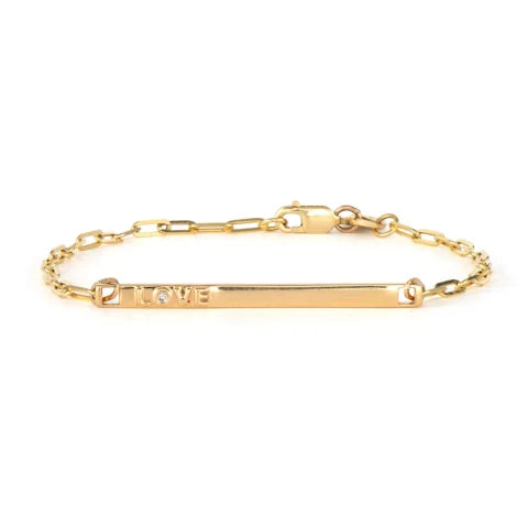 Three Stories Diamond Double Sided Bar Bracelet