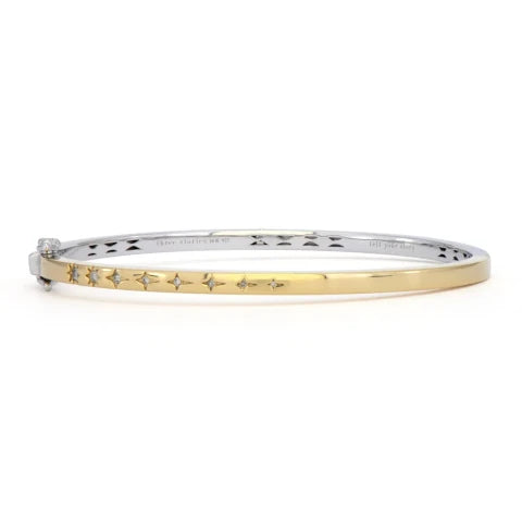 Three Stories Narrow Shooting Star Love Bangle