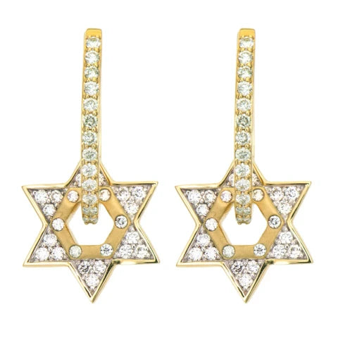 Three Stories Single Open Star of David Charm