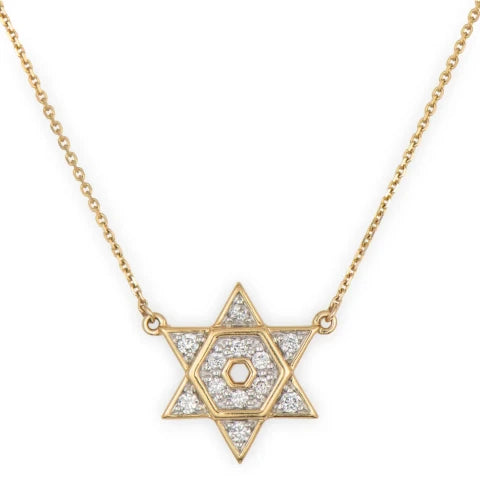 Three Stories Open Star of David Necklace