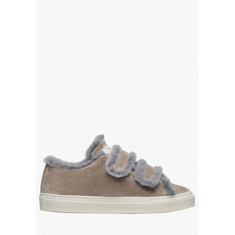 Voile Blanche Gretha Fur Suede Velcro Sneaker