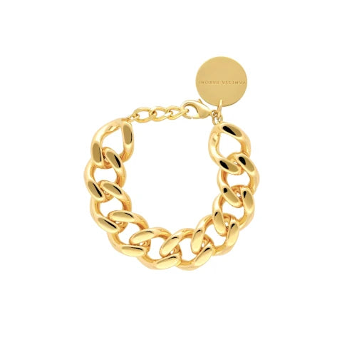 Vanessa Baroni Mini Flat Chain Gold Bracelet