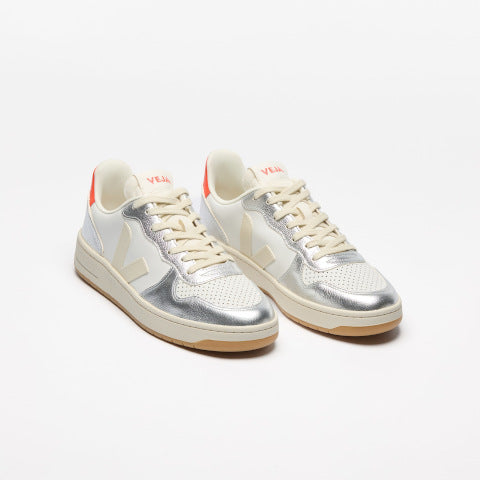 Veja V-10 White Pierre Silver Sneaker