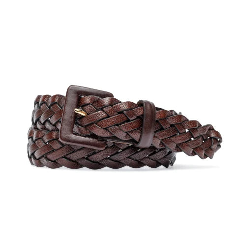 W. Kleinberg Classic Braided Belt with Covered Buckle