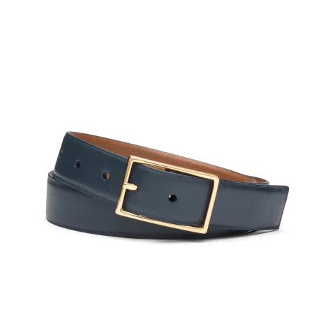 W. Kleinberg Reversible Calf Belt with Gold Buckle