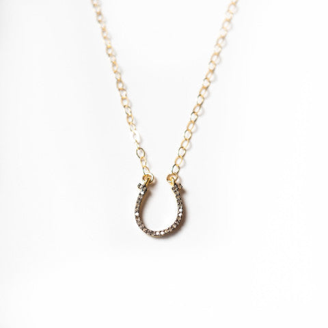 Paula Rosen Horshoe Diamond Necklace