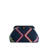 Marian Paquette Liette Navy Embroidered Clutch