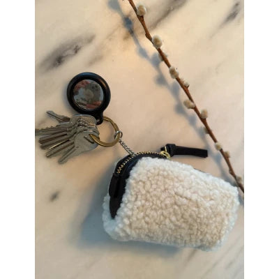 Kempton Natural Shearling Key Pouch