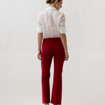 Ann Mashburn Kendall Flare Red Velvet Jean