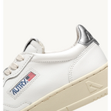 Autry Medalist Low White with Silver