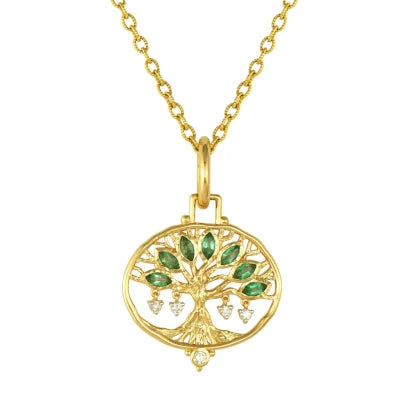 Three Stories Large Open Tree of Life Pendant