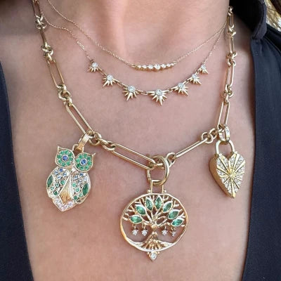 Three Stories Large Open Tree of Life Pendant
