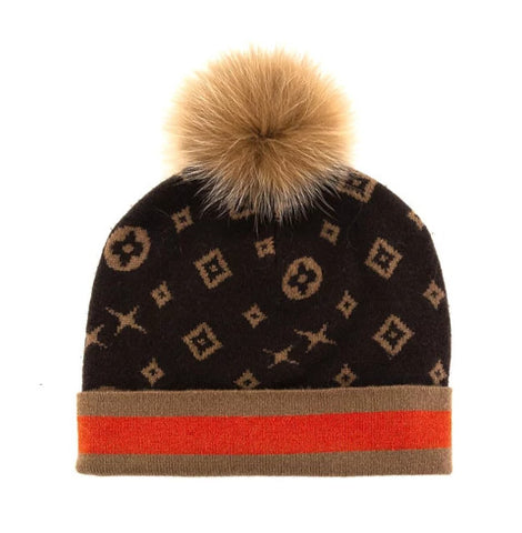 Mitches Matchings Brown Monogram Hat