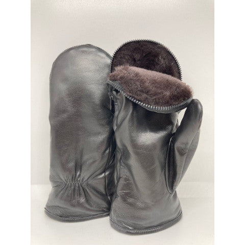 Alpo Faux Fur Lined Zipper Mittens