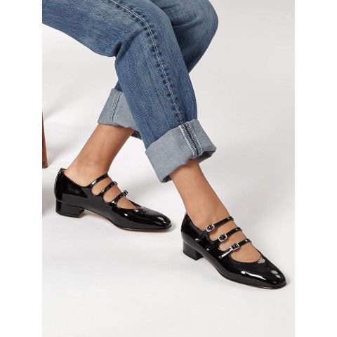 Carel Paris Ariana Black Patent Leather Mary Janes