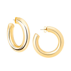 Janis Savitt Large Gold Hoop Earrings