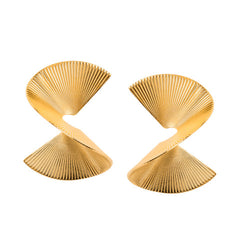Janis Savitt Gold Swirl Earrings
