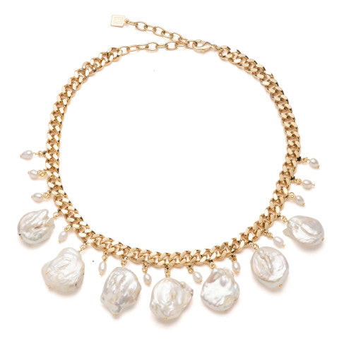 Dannijo Moss pearl necklace