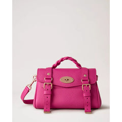 Mulberry Mini Alexa Mulberry Pink Heavy Grain