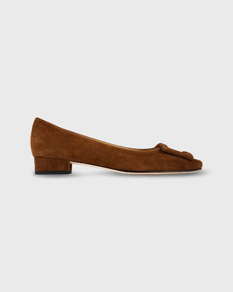 Ann Mashburn buckle shoe brown suede
