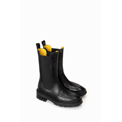 Mara Bini chelsea black leather boot
