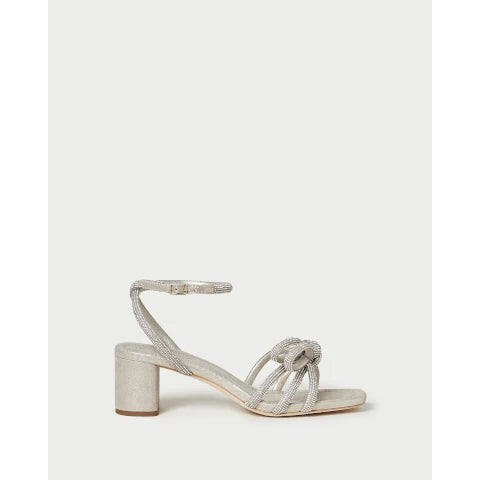 Loeffler Randall Mikel Cappuccino Bow Mid-Heel Sandal