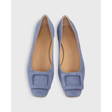 Ann Mashburn Pumice Blue Buckle Shoe