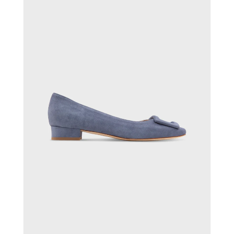 Ann Mashburn Pumice Blue Buckle Shoe