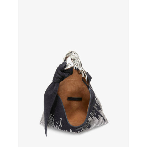 JW Anderson Small Chain Hobo Hotfix Denim Bag